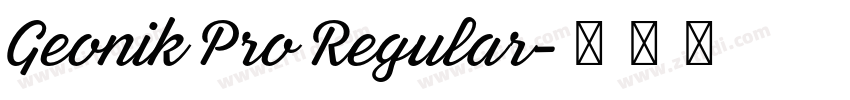 Geonik Pro Regular字体转换